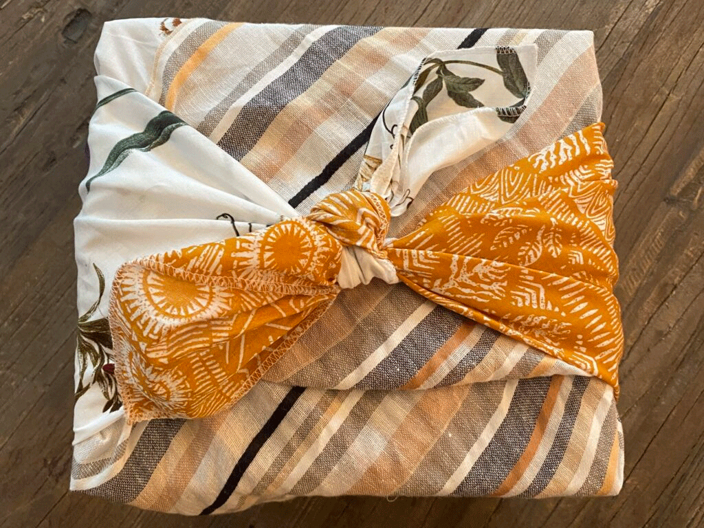 Upcycled Fabric Furoshiki Wrap